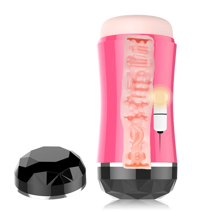 Двухканальная Бриллиантовая чашка для мастурбации настоящая Вагина оральная и