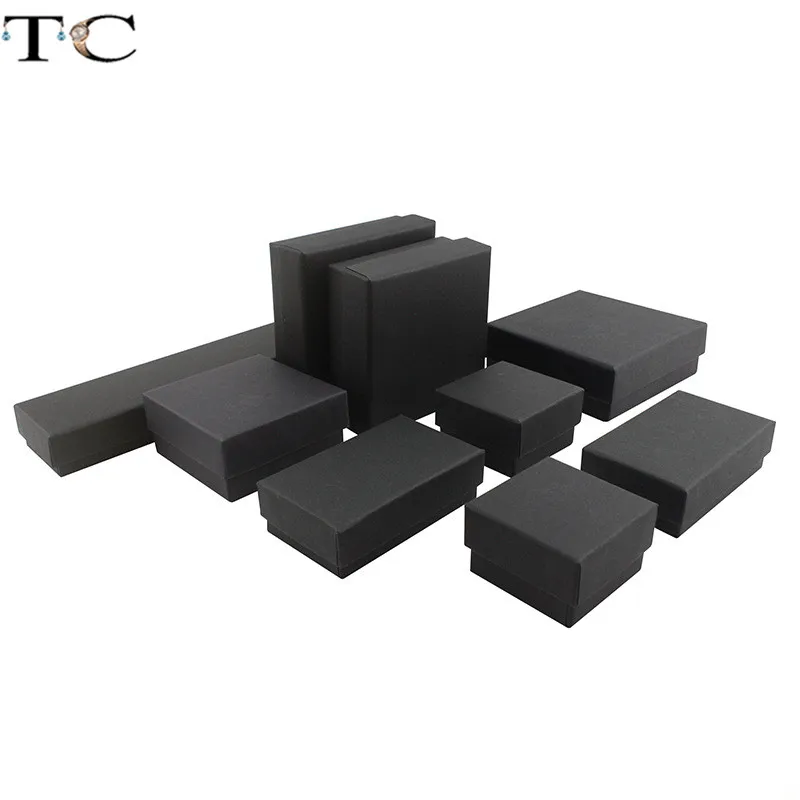 Крафт-бумага коробка для ювелирных изделий ожерелье держатель кольцо