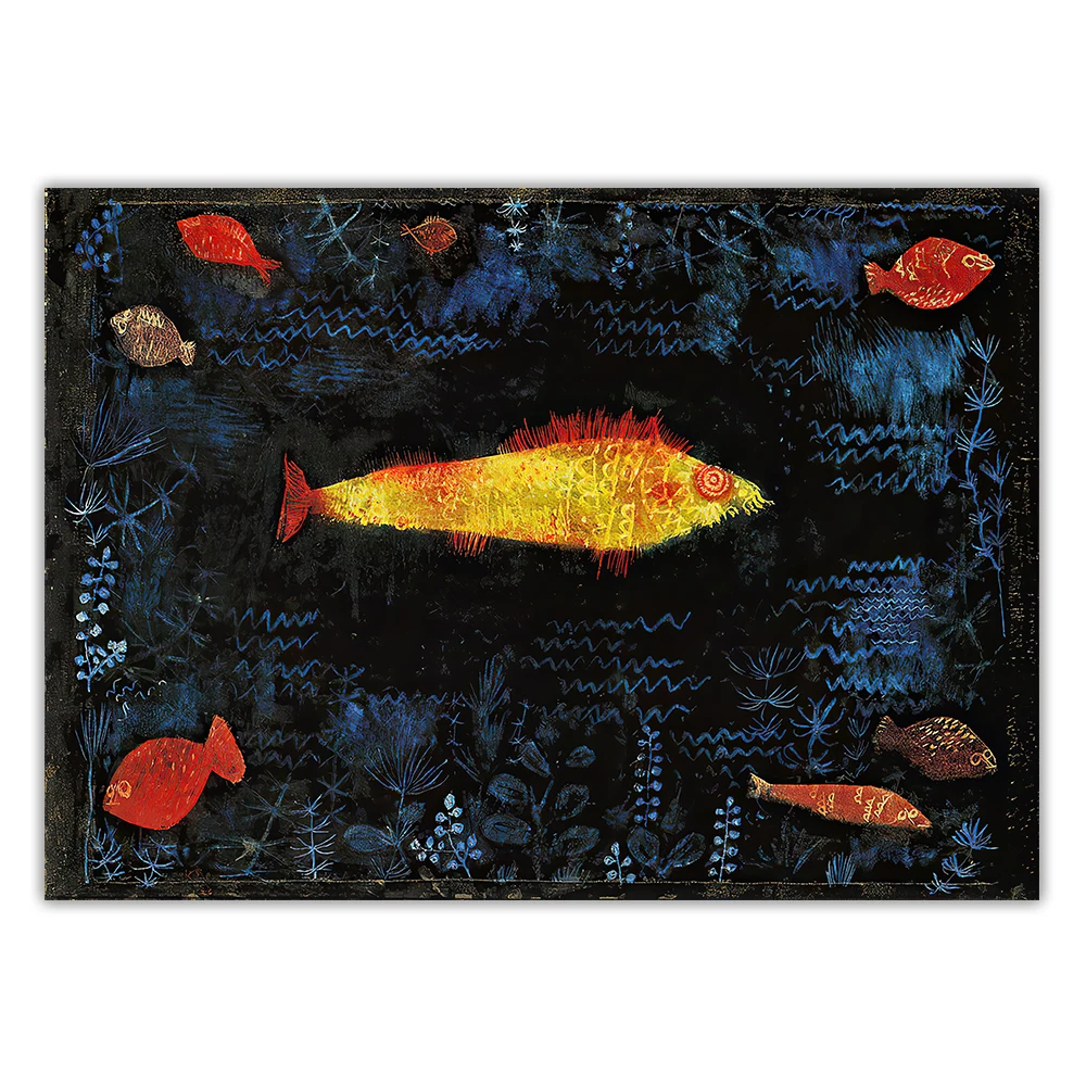 Картина пола Кли Золотая рыбка холст масляная живопись Художественная печать