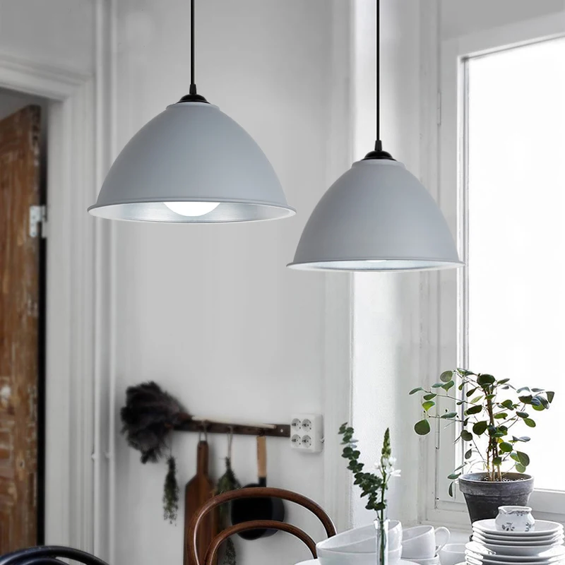 Подвесные лампы в скандинавском стиле винтажные алюминиевые светодиодные