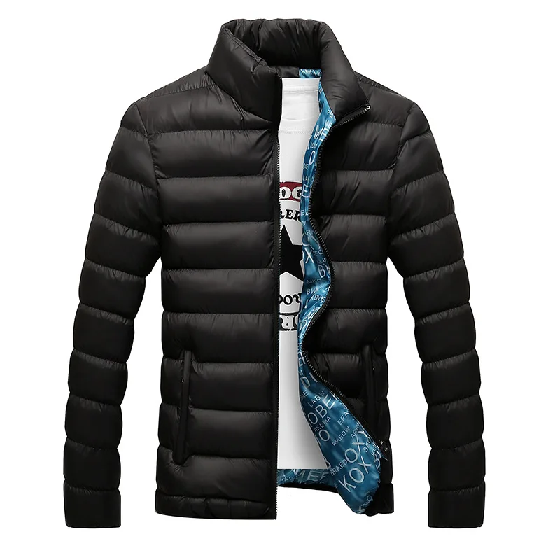 Stand-up Collar Padded Jacket Slim-fit Men's Warm Men's Jacket Down Padded Jacket Material Is Soft, Windproof and Cold
