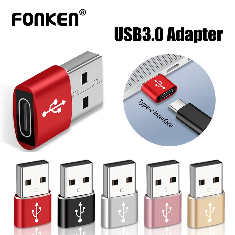 

FONKEN Usb 3.0 To USB C Adapter Usb A 3.1 Type C Male To Female USB-C Connector Usbc Standard Charging Data Transfer Converter