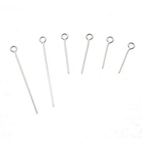 100pcs 15 20 25 30 35 40 70 mm stainless steel eye pins findings eye head pin for earrings jewelry making diy craft accessories
