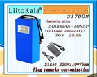 Аккумулятор LiitoKala для электровелосипеда, 36 В, 25 А ч, 20 А, BMS 36 В, 25 А ч, 21700, 10S5P
