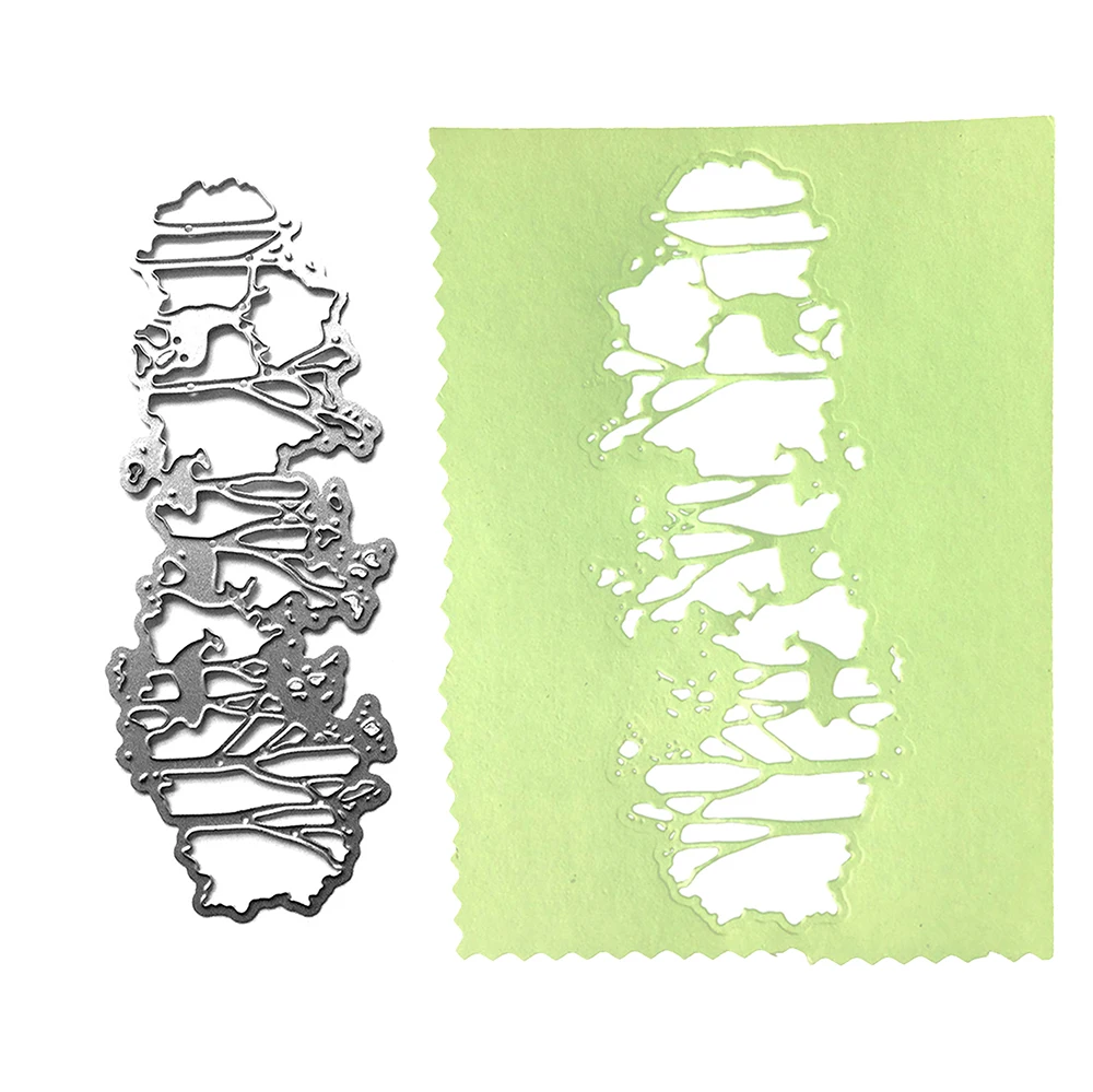 Рождественский лес олень фон металлические резные штампы декоративные