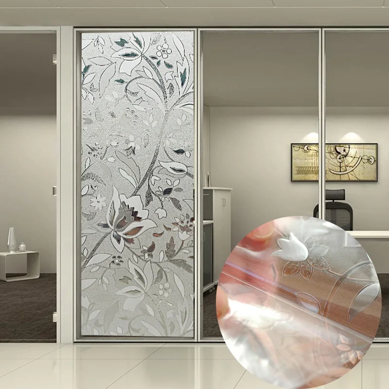 SUNICE липкая оконная пленка в форме листьев веточки для защиты от солнца без клея