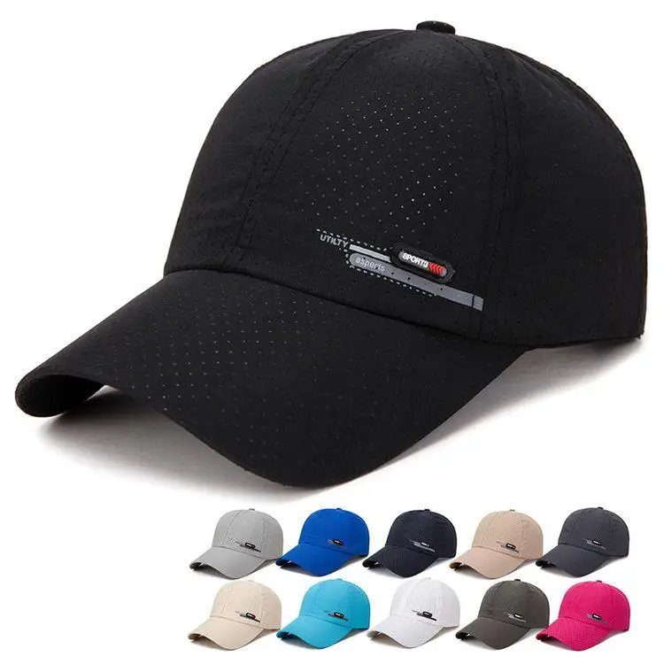 

Mens and womens quick-drying hats Outdoor sports baseball caps Summer sunshade caps breathable fishing caps