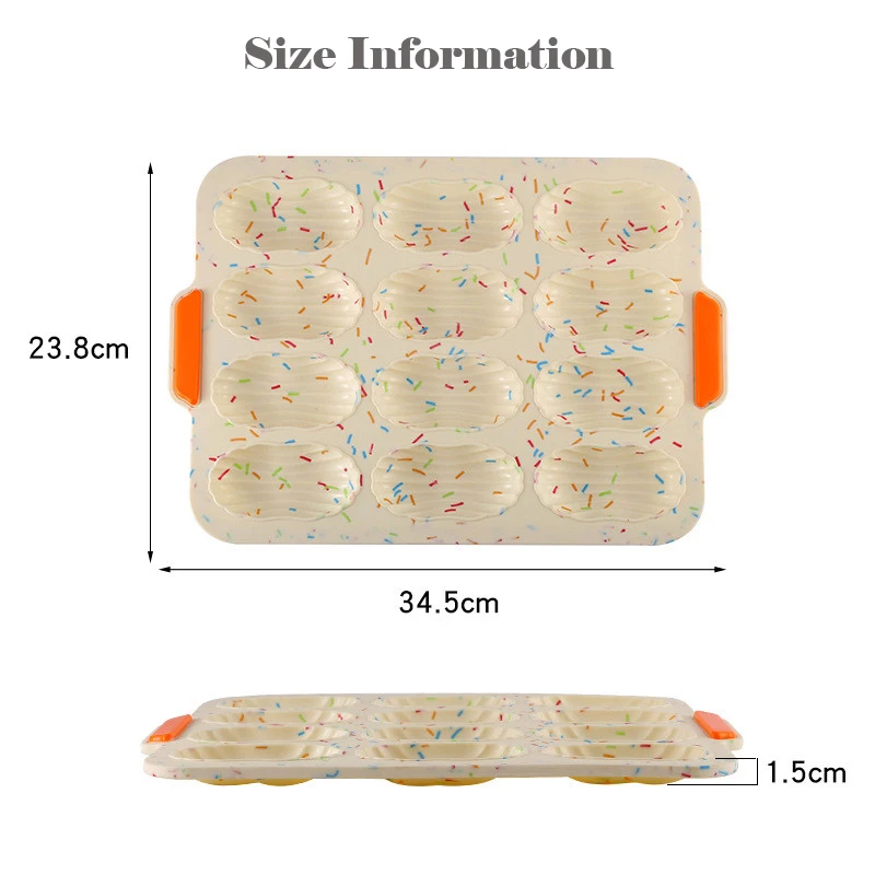 Силиконовая форма для выпечки 12 отверстий противень чашка пищевая хлебное