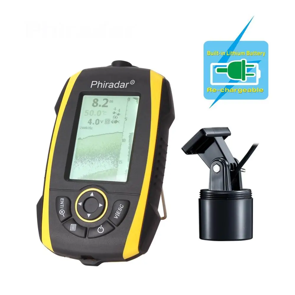 Оригинальный Phiradar FF268A портативный рыболокатор перезаряжаемый двойной луч