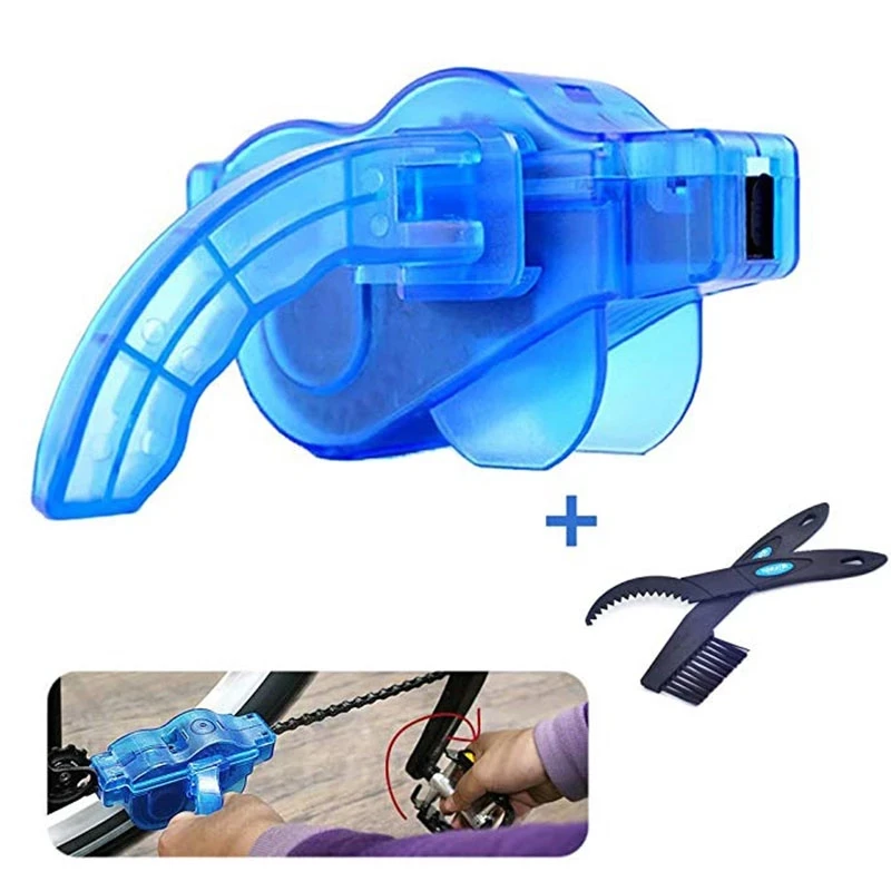 Портативный очиститель велосипедной цепи щетки для машины скребок мытья набор