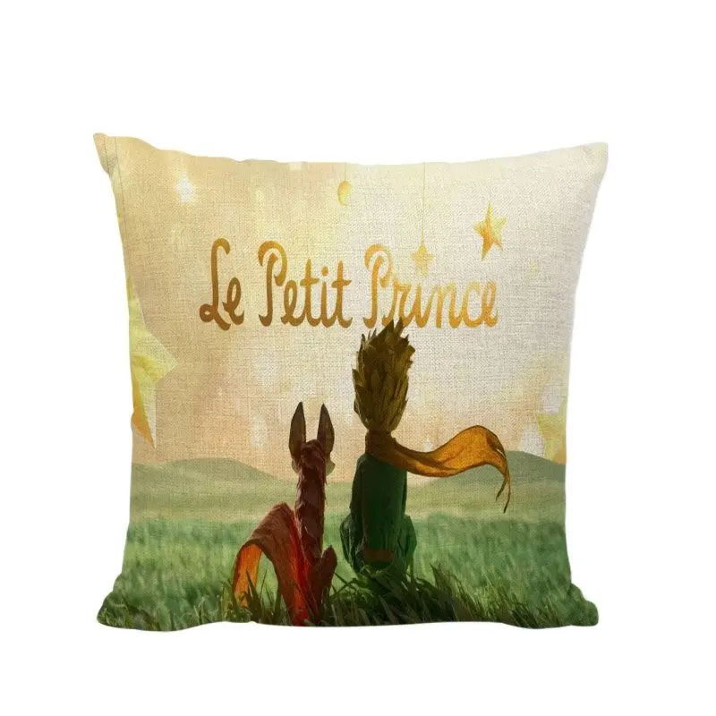 Женский чехол для подушки 45x45 см с изображением Маленького принца лисы розы луна