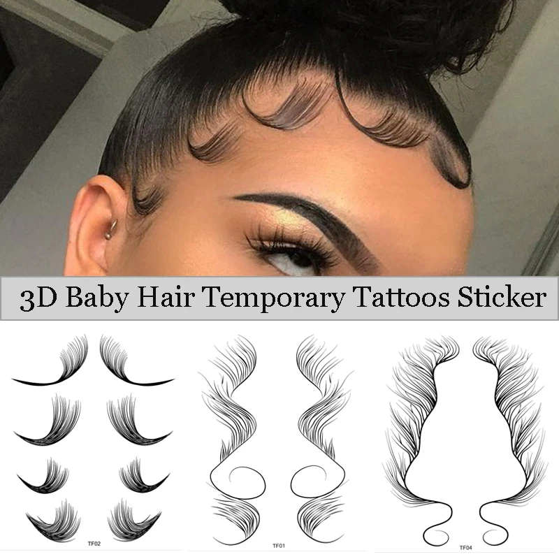 5 типов тату наклеек Hairline s водостойкие Детские края волос временная наклейка