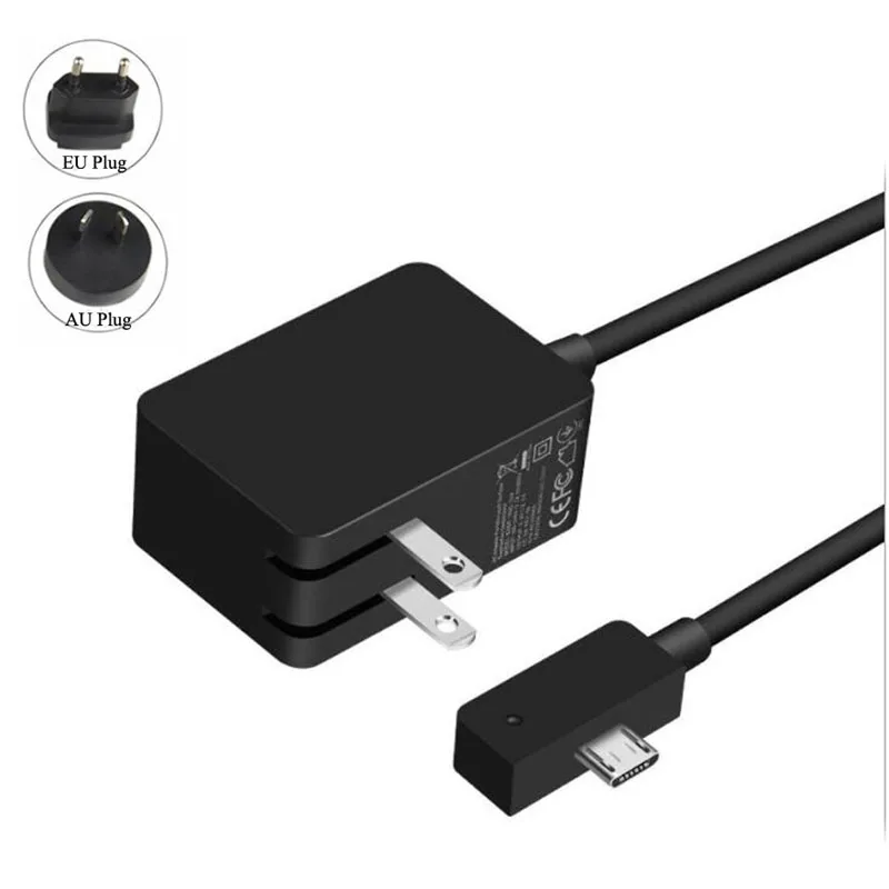 

US/EU Plug Surface3 5.2V 2.5A 13W Power AC Adapter Wall Charger for Microsoft Surface 3 1623 1624 1645 Micro USB Tablet Laptop