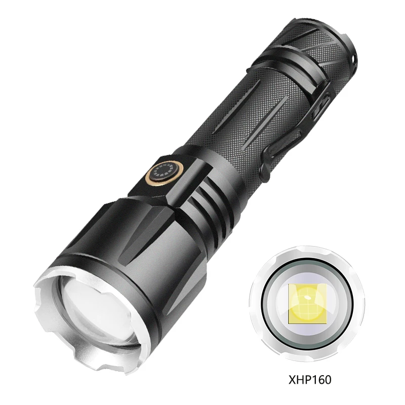 Super Bright 1000,000LM XHP160 16-core Led Flashlight Usb Rechargeable 18650 or 26650 Battery Zoomable Power Bank Torch Lantern images - 6