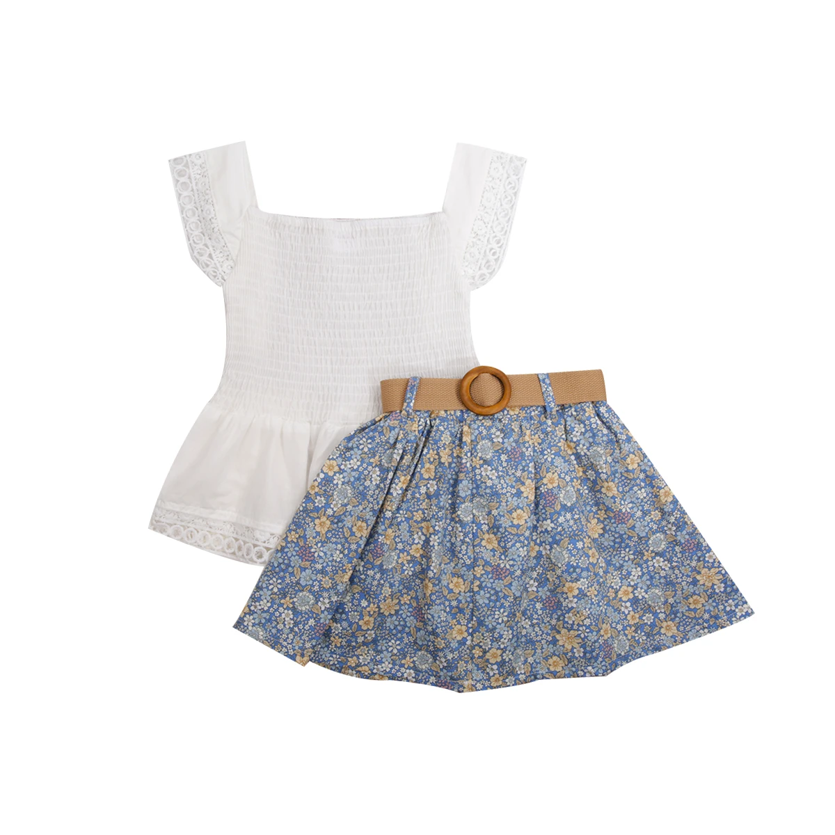 Женские комплекты одежды для праздника 2 шт. пуловер с кружевными рукавами