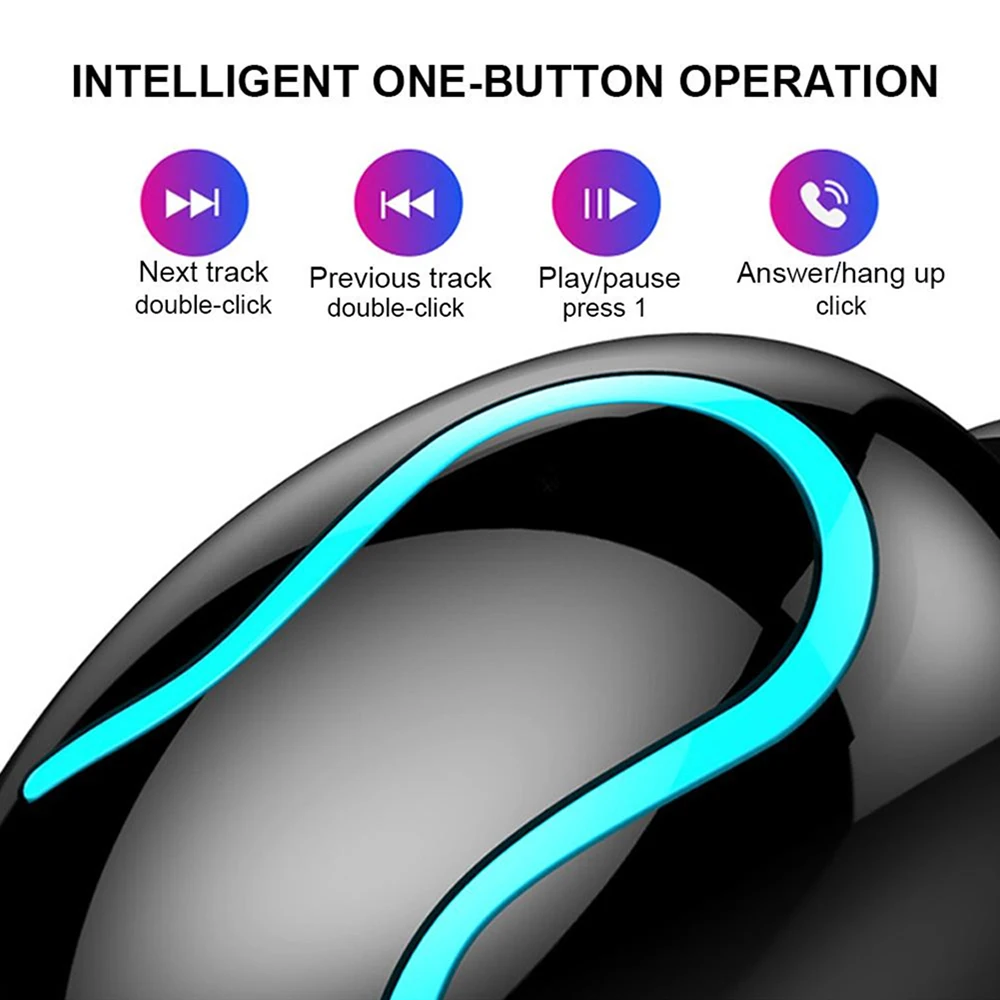 

Wireless earphones Torch Type Bluetooth Headset 5.0 with Mobile Power waterproof Digital Display bluetooth earphone