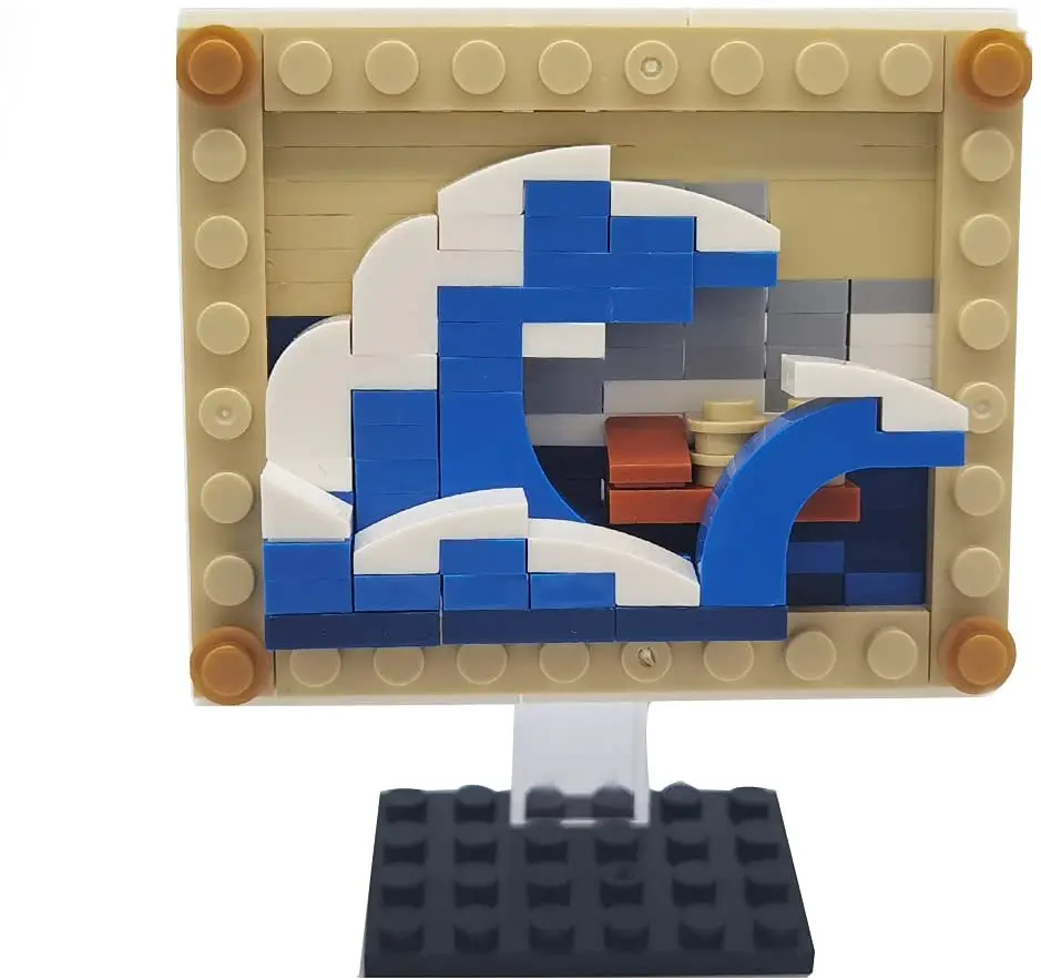 

The Great Wave Off Kanagawa всемирно известная картина MOC Набор строительных блоков, художественные Портретные игрушки, развивающие Классические игруш...
