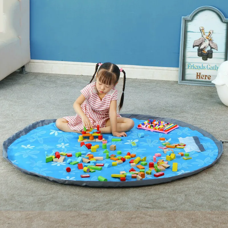 Круглая сумка для хранения игрушек 150 см портативный игровой коврик одеяло Lego