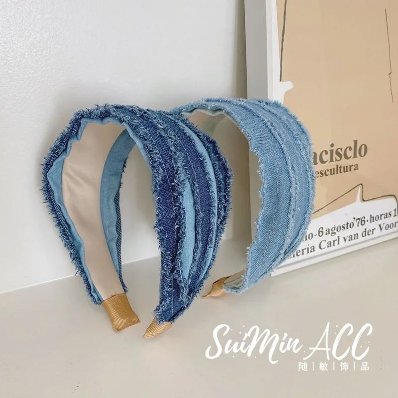 Повязка на голову денима женская многоцветный галстук с принтом ромашки