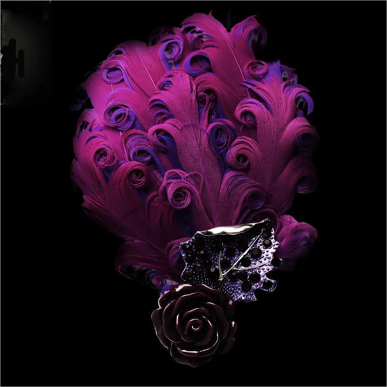 Высококачественная Элегантная Брошь на плечо эполета из перьев эполет/эполеты с