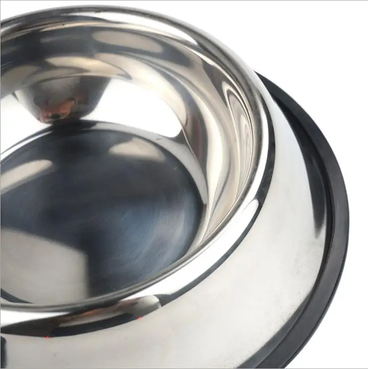 5 Sizes Dog Cat Bowls Stainless Steel Bowl Non-Slip Durable Food Feeder Water Bowl For Small Medium Large Pets Home Outdoor Bowl images - 6