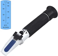 alcohol refractometer 0 80 volume percent alcohol concentration tester atc refractometer wine spirits tester meter