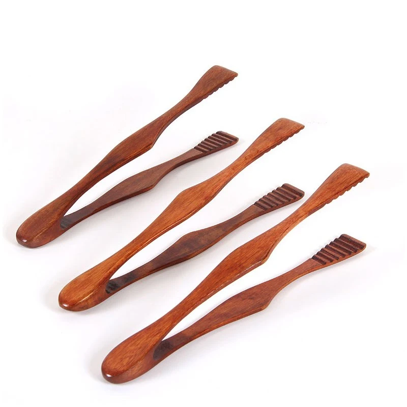 

1 Pcs Bamboo Cooking Tongs Food BBQ Tool Salad Bacon Steak Bread Cake Wooden Clip Home Kitchen Utensil Accessories