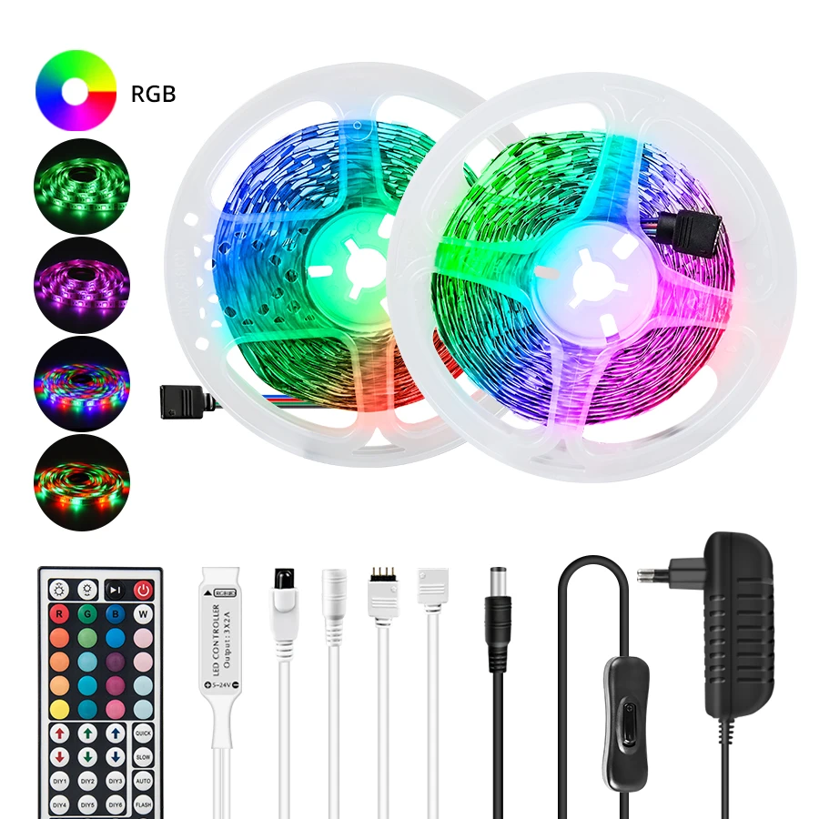 Светодиодная лента 5050 светодиодный светильник RGB гибкая 2835 5 м 10 15 + пульт