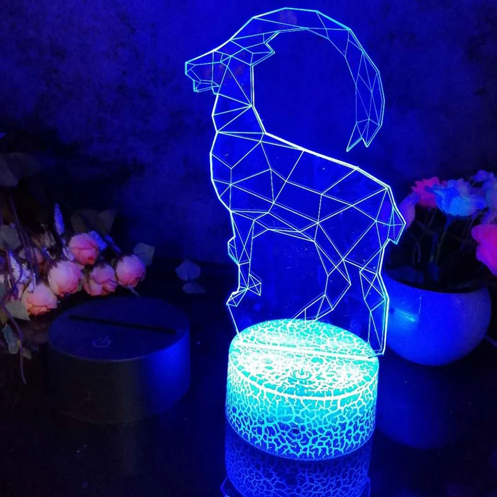 

Led 3D Night Light Deer Pattern Nightlight for Child Bedroom Decor Desk Lamp 16 Color with remote