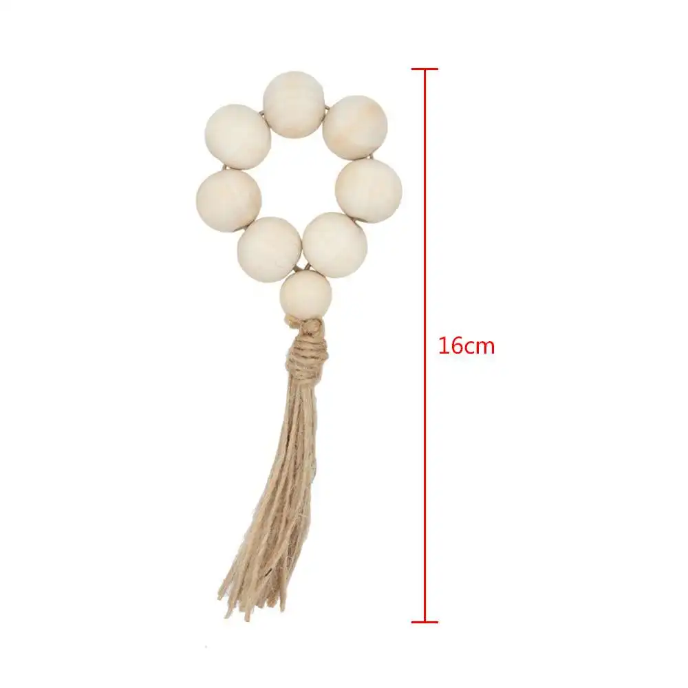 

4Pcs Handmade Natural Wooden Bead Napkin Rings Holder For Weddings Party Home Hotel Decor Table Dinner Decoration