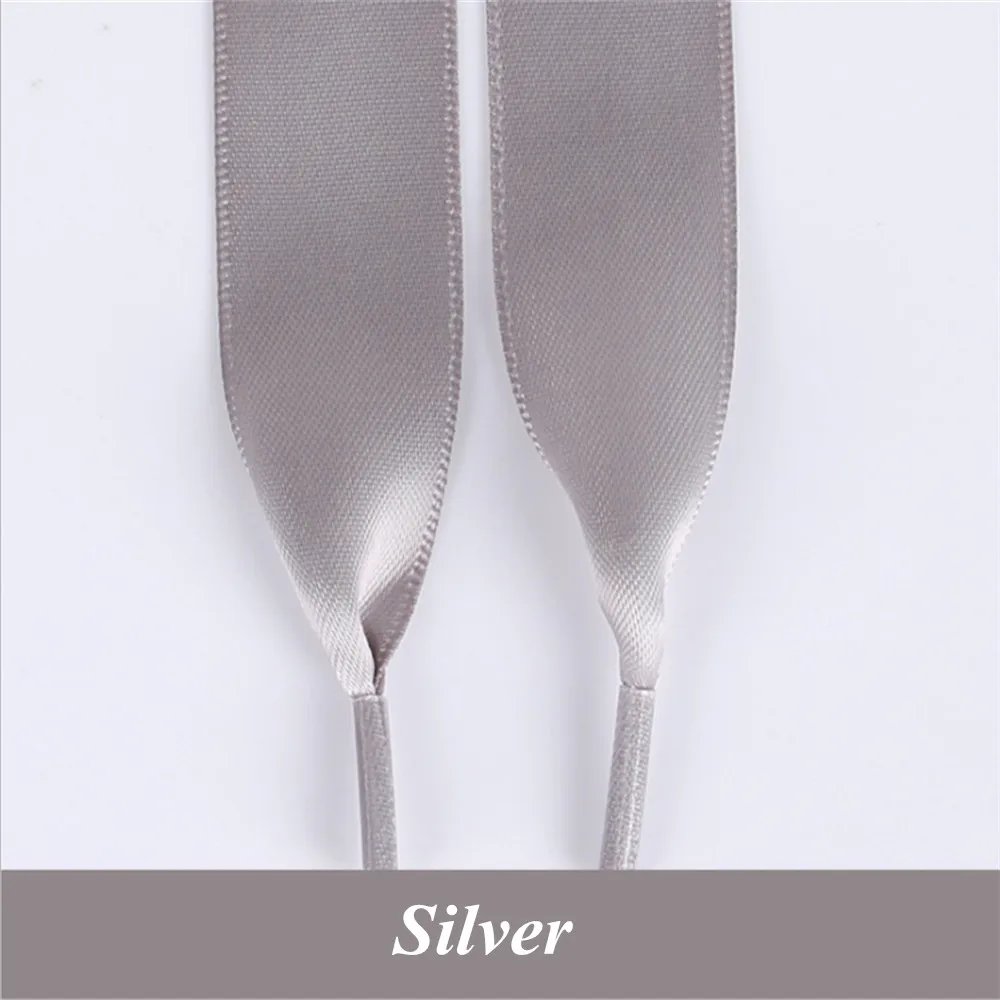 Silver 1 пара 80 см-160 см шелковые ленты полиэфирные шнурки для ботинок плоские шнурки обуви кроссовки спортивная обувь кружева Прямая 30 цветов - Цвет: Silver