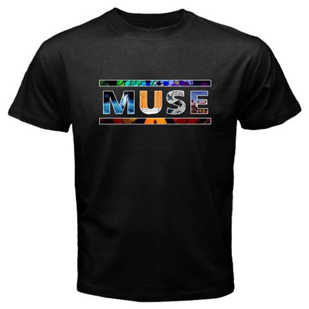 2018 летняя футболка Muse логотип с круглым вырезом Футболка короткими руками для