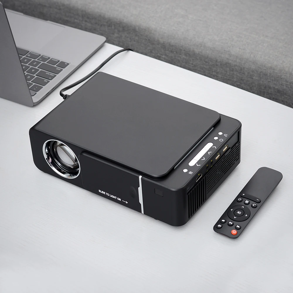 VIVICINE 1280x720p Портативный HD проектор, опция Android 7,1 HDMI USB 1080p домашний кинотеатр проектор wifi мини светодиодный проектор