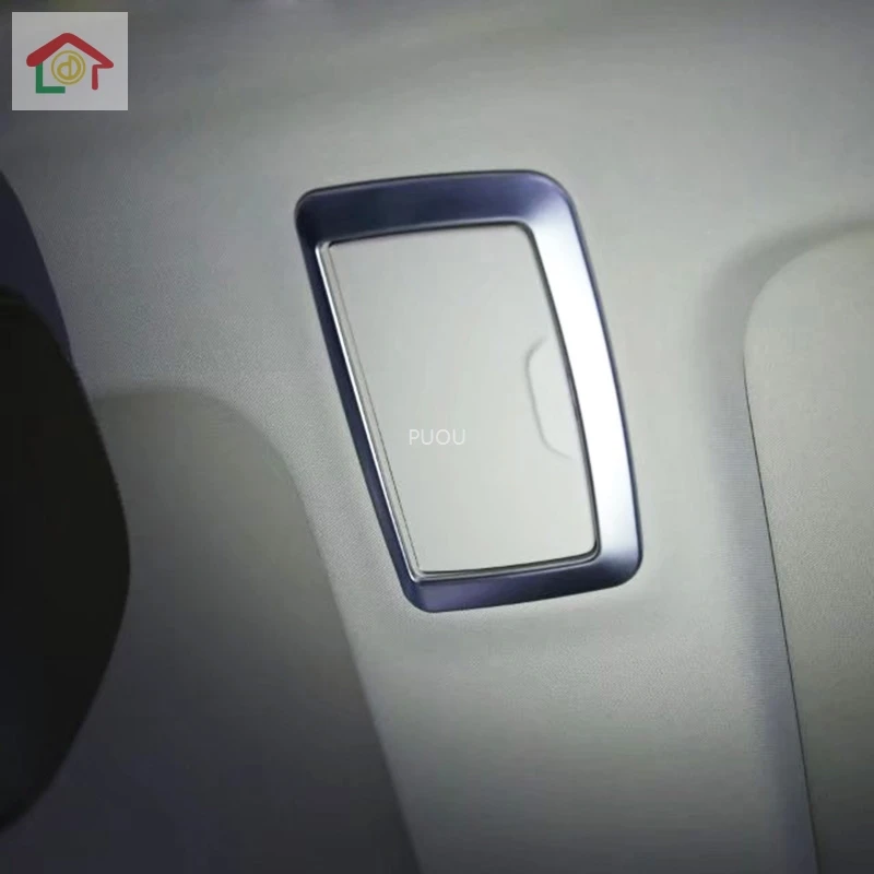 

2pcs For BMW 5 series G30 2017 2018 Matte ABS Rear Make-up Mirror Frame Cover Trim Interior Accessories