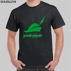 Мужская черная футболка с логотипом компании Pied Piper Silicon Valley, футболка с коротким рукавом и круглым вырезом, модная футболка sbz5129