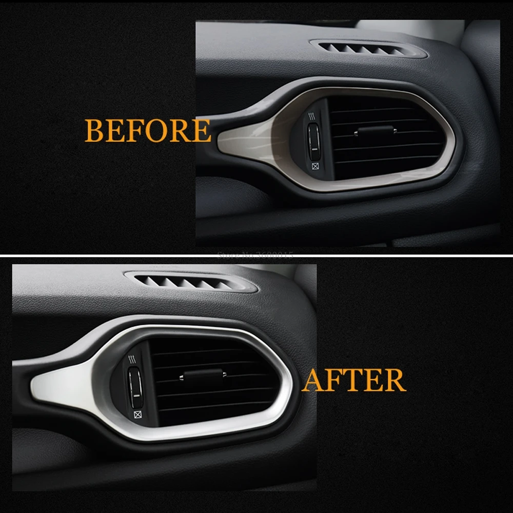 Для Jeep Renegade 2014 2018 2019 ABS Матовый автомобильные аксессуары Кондиционер AC Vent Outlet