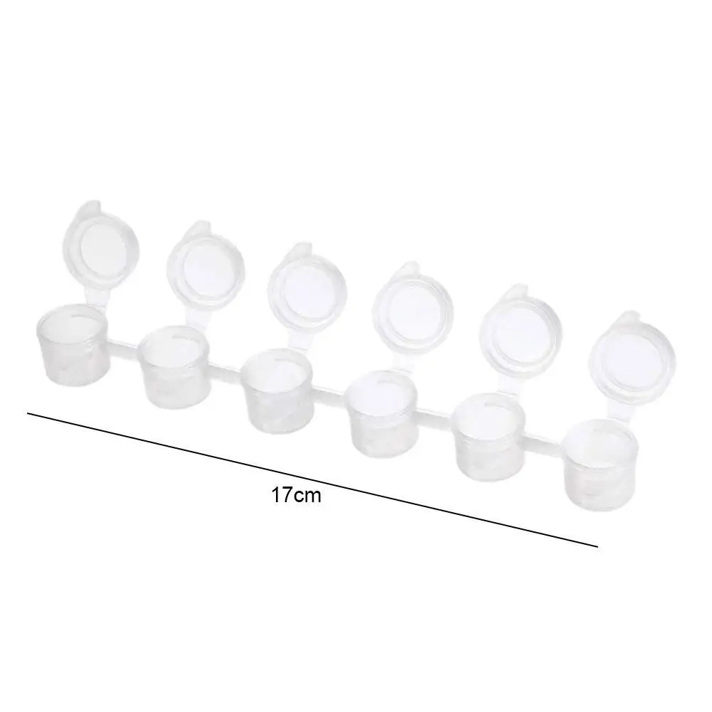 

1Pcs 6 Joint 3ml Pigment Container Box Paint Strips Mini Paint Case Painting Acrylic Paint Supplies For Drawing Art Tool 2021