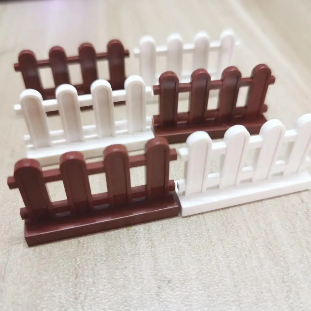 Детали для сада сделай сам 30 шт./лот блок забора коричневого цвета совместимый с