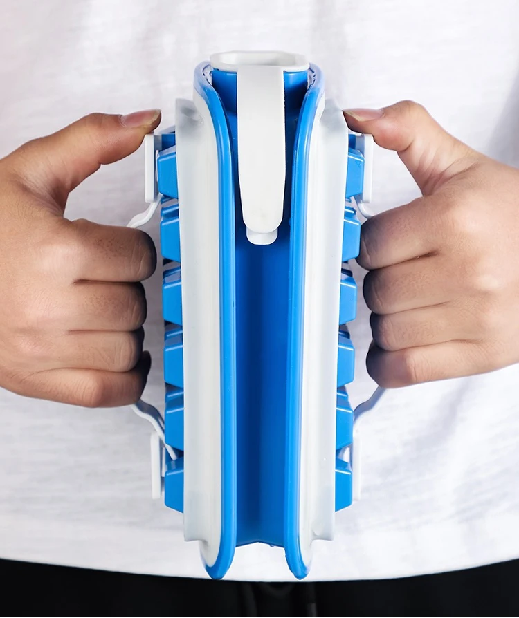 

GIEMZA Grids Mini Ice Cube Trays with Removable Lids Silica Gel Reusable Silicone Making Small Square Frozen icy Cubes