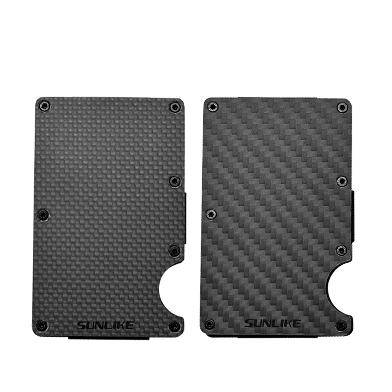 

Simple And Fashionable Men's Carbon Fiber Anti-Theft Ultra-Thin Compact Large-Capacity Wallet Bank Card ID Holder