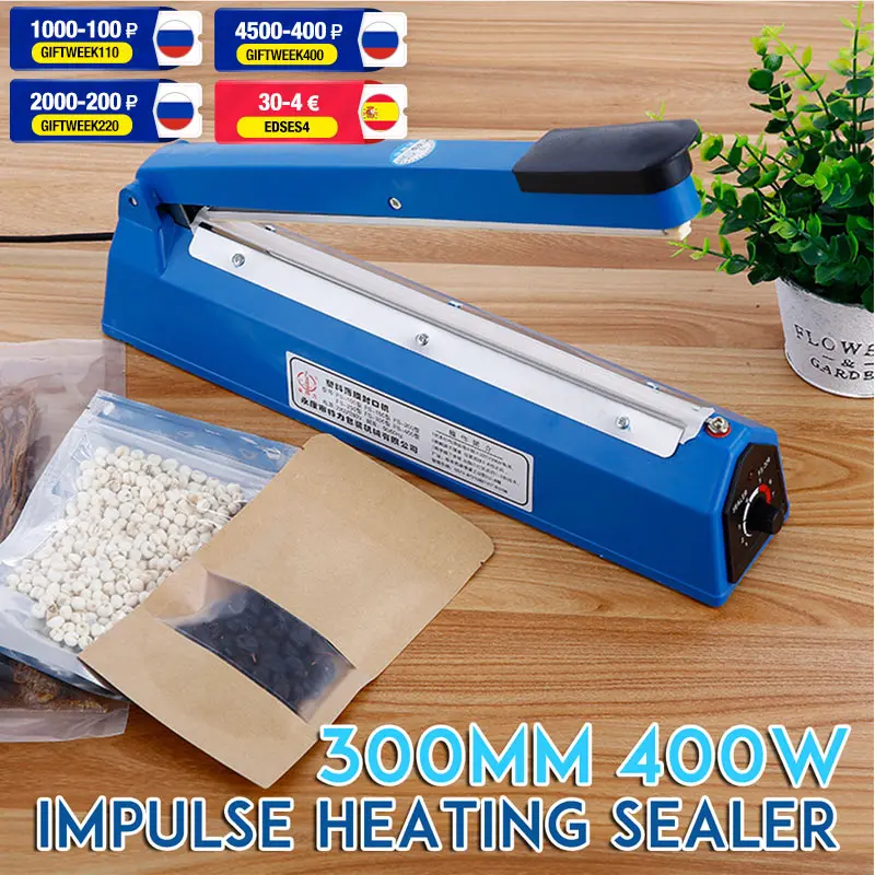 Новый аппарат для импульсной сварки термической запайки 200 мм/300 мм Кухня Еда