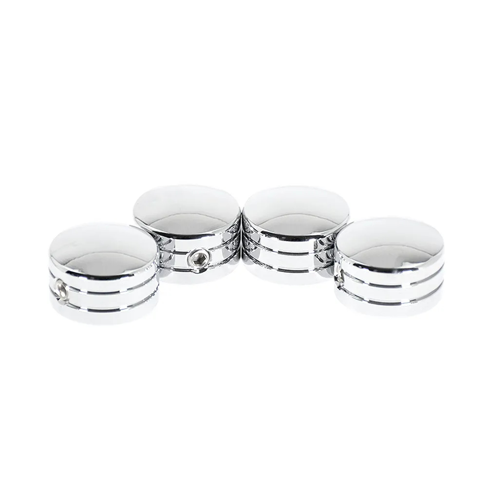 

4 шт. мотоциклетная черная/хромированная Свеча зажигания головка Болт Крышка зажигания алюминиевая для Harley Twin Cam Touring Sportster 883 уличное скольжение