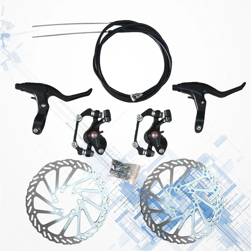 1 комплект велосипедный дисковый тормоз металлический прочный серебристый рычаг