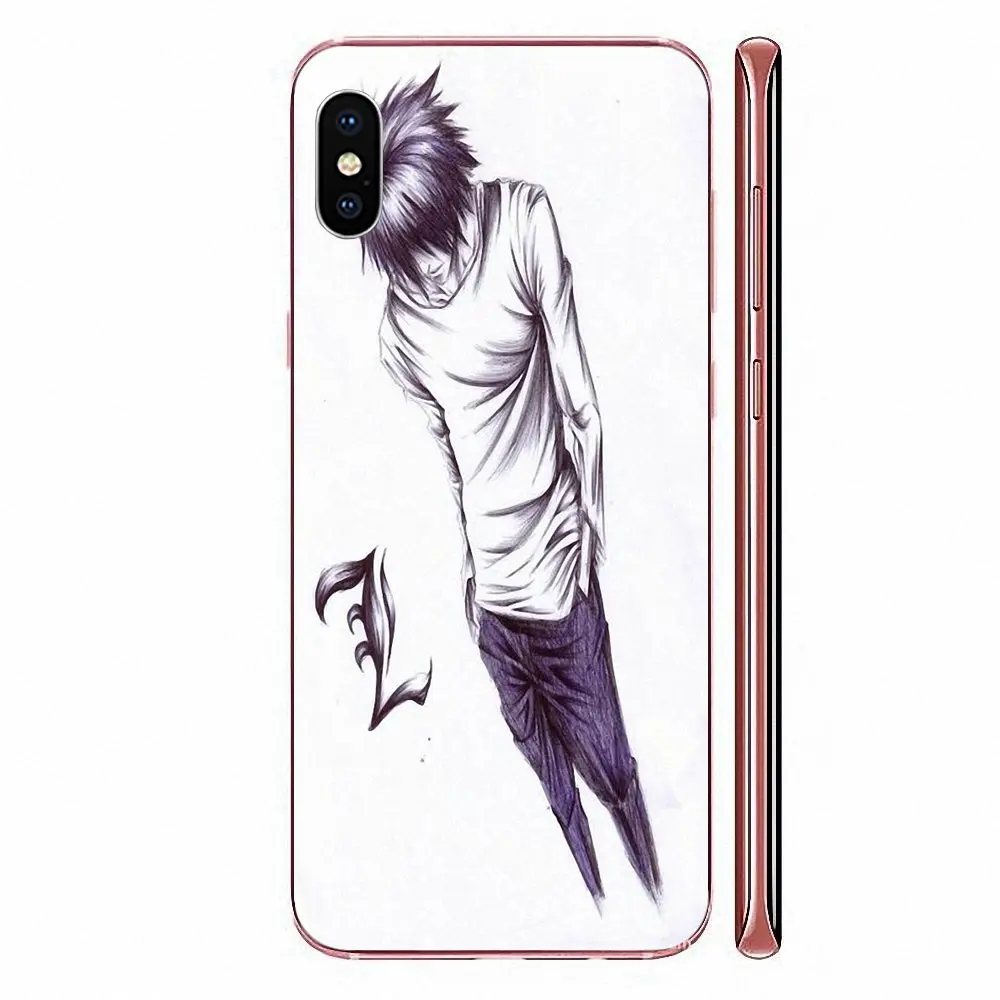 Японское аниме Манга Death Note L Logo для LG G3 G4 G5 G6 G7 K4 K7 K8 K10 K40 K50 Q6 Q60 V10 V20 V30 V40 Nexus 5 5X 2017 |