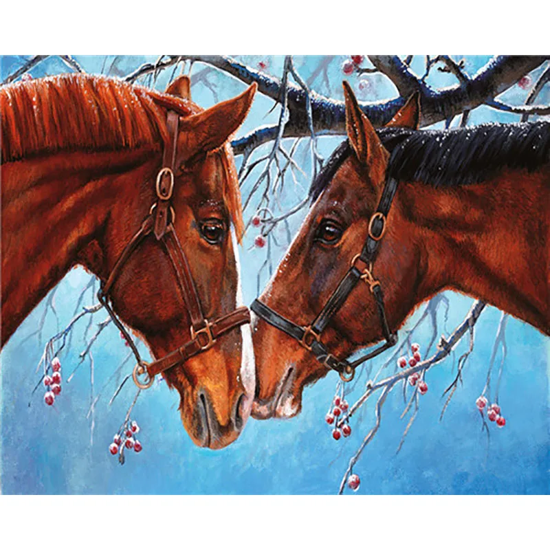 paint by numbers1 DIY краски по номерам Lienzo Pintura por Numero картины по номерам Pintar por Numeros лошадь пронумерованные картины - Цвет: paint by numbers1