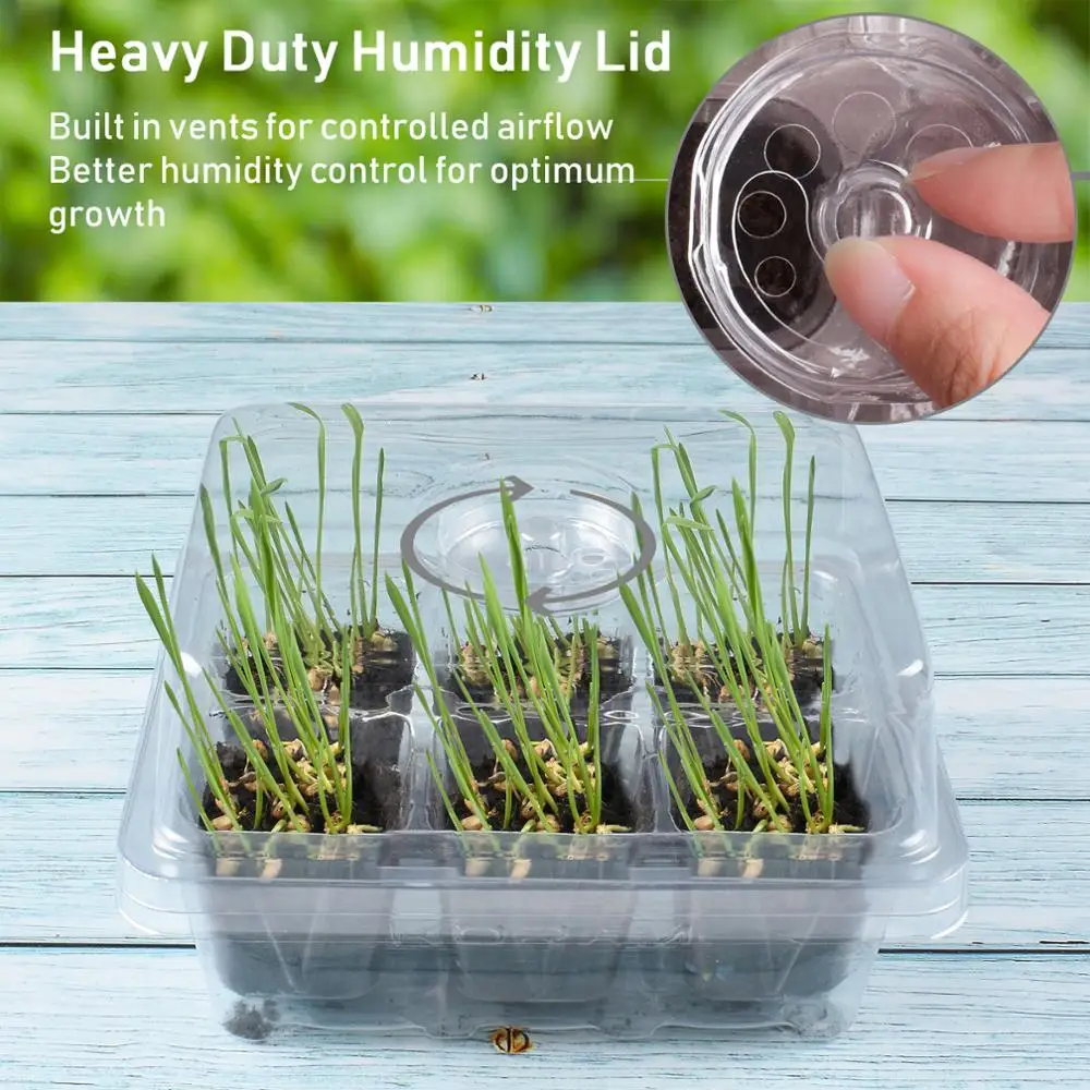 Прозрачный поднос для семян 10 комплектов 6 ячеек коробка выращивания прозрачный