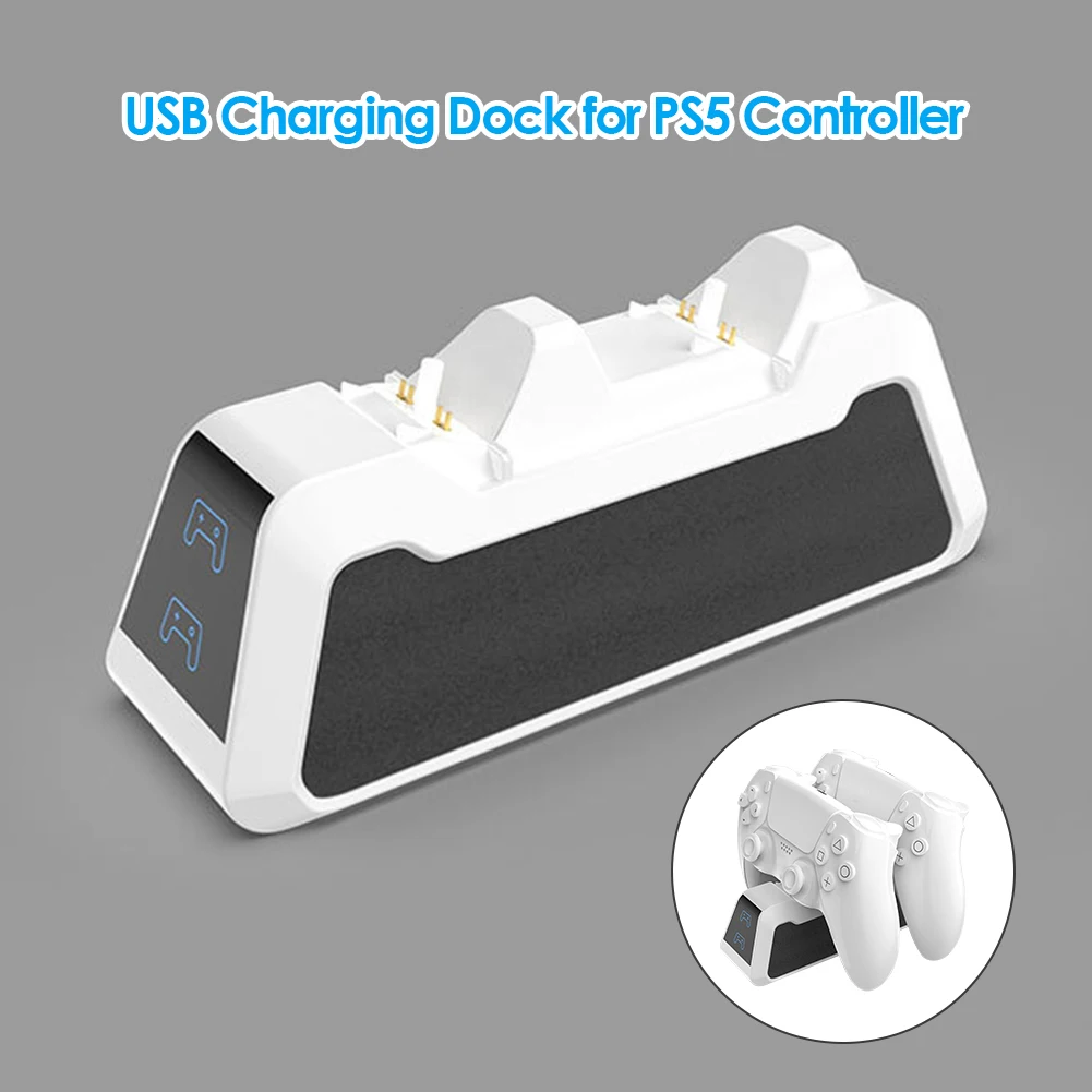 fast dual controller charger stand station for ps5 joystick gamepad power dock electronic machine accessorie free global shipping