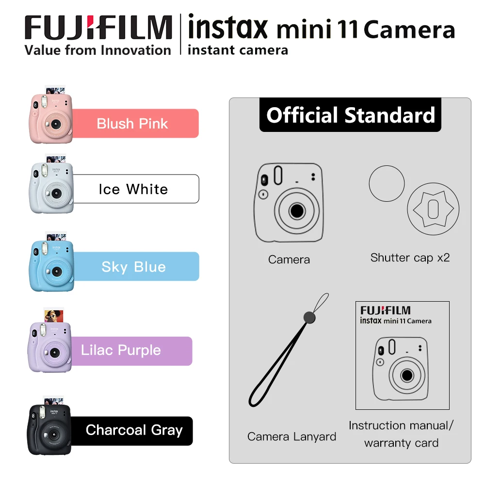 Оригинальная пленка Fujifilm Fuji Instax Mini 11 камеры с мгновенной фотографией Камера 20