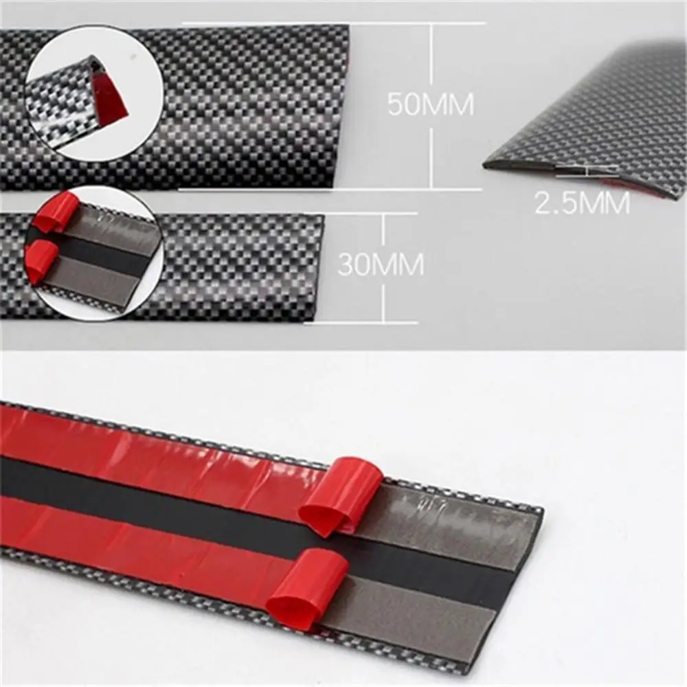 Защитная Накладка на порог автомобиля углеродное волокно защита Бампера