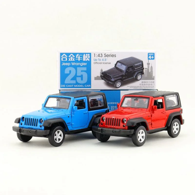 

Caipo 1:43 Alloy Car Model Jeep Wrangler Sports Car SUV CHILDREN'S Toy Warrior Door Opening 67025